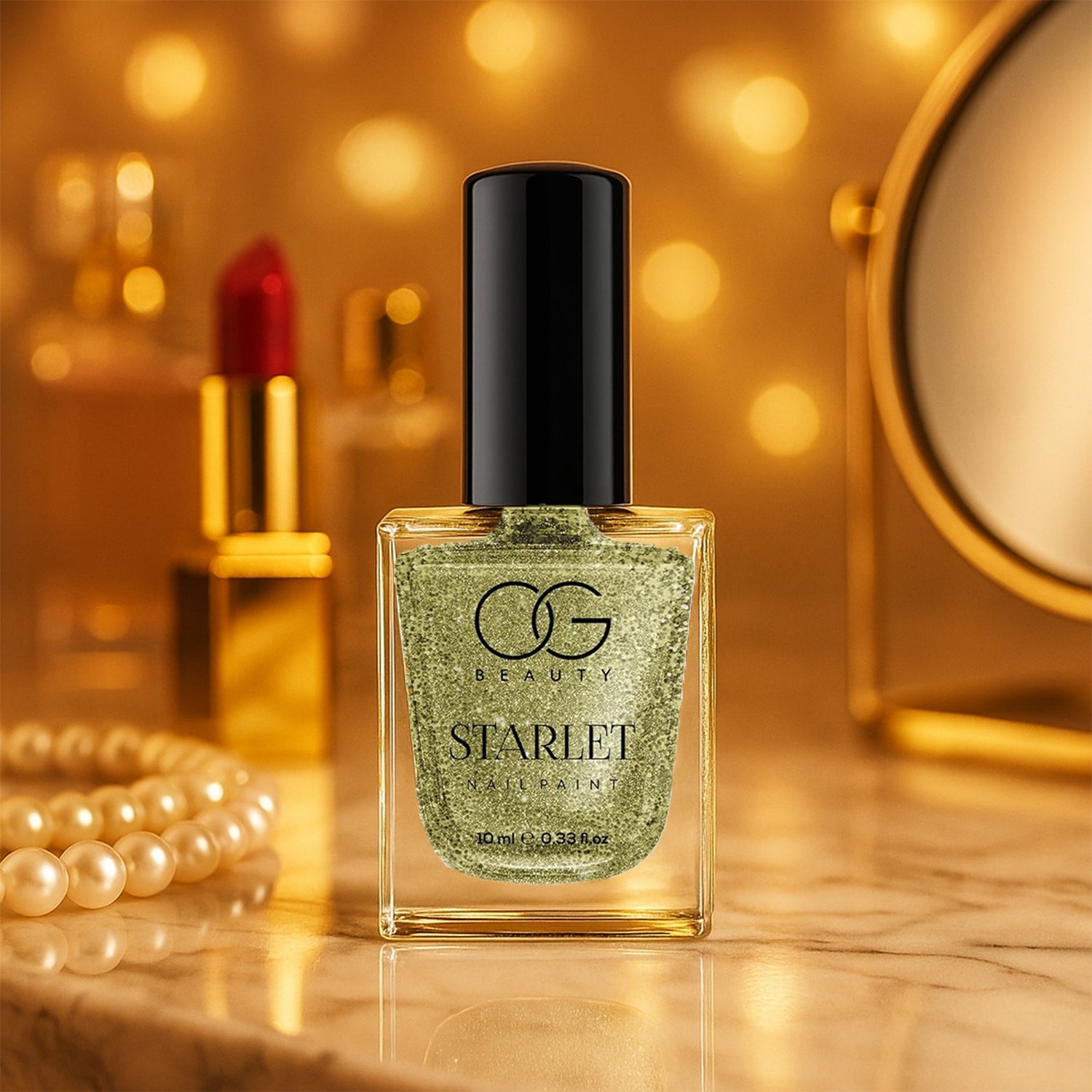Beauty Sunshine Gold Starlet Glitter Nail Paint Beauty Sunshine Gold Starlet Glitter Nail Paint